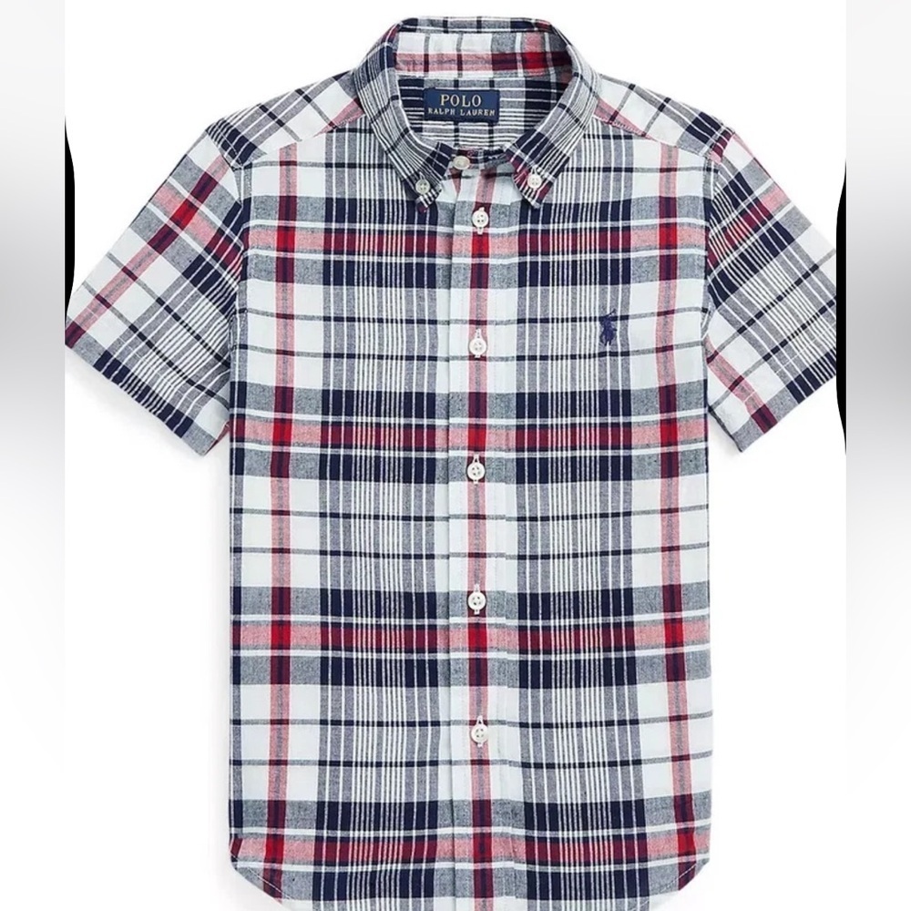 Polo by Ralph Lauren Cotton Madras Short-Sleeve Shirt